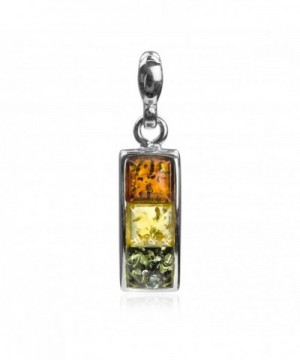 Sterling Silver Multicolor Amber Pendant