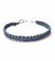 Flat Woven Blue Hemp Anklet