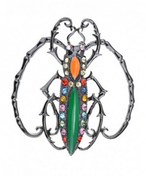 Alilang Rhinestones Colorful Insect Brooch