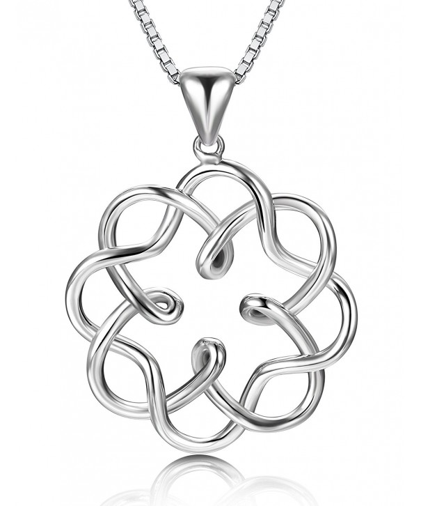 925 Sterling Silver Celtic Knot Pendant Necklace for Women Girls ...