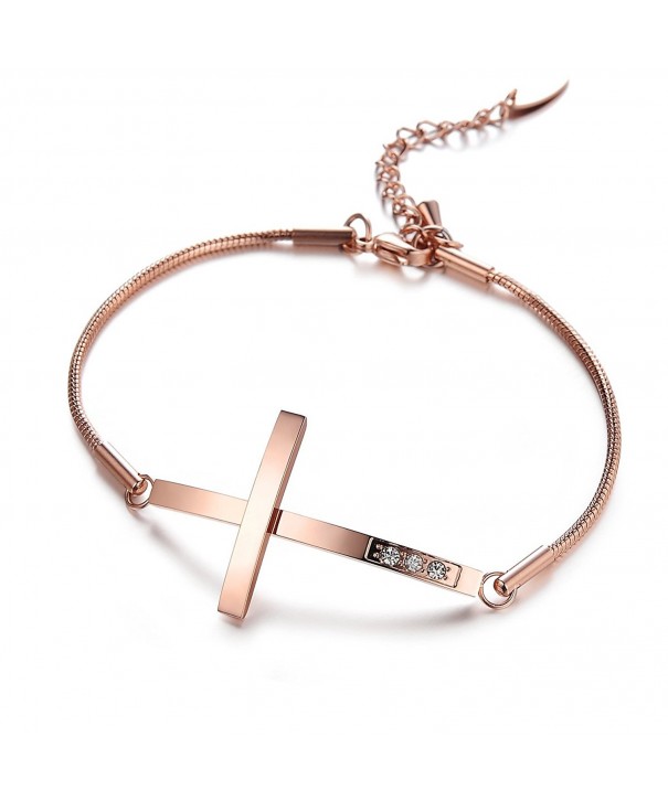 Fashionable Women's Golden Bracelet Titanium Steel Chain Belt Tassel ...