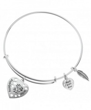 Sterling Husband Feather Adjustable Bracelet