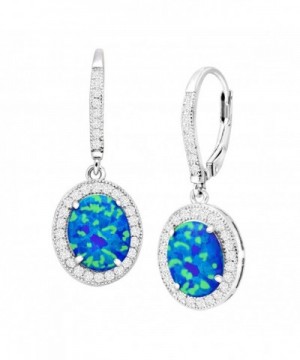 Created Earrings Zirconia Sterling Silver