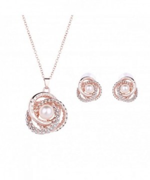 pearl pendant and earring set