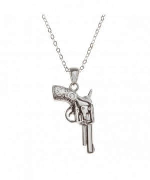 Sterling Silver Gun Pendant Chain