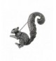 Alilang Antique Silvery Rhinestones Squirrel