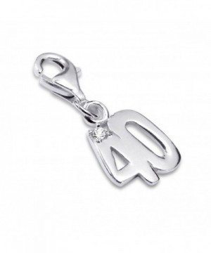 Number Charm Lobster Sterling Silver