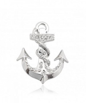 Spinningdaisy Silver Plated Crystal Anchor