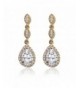 Elegant Teardrop Zirconia Crystal Earrings