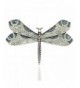 Silver Fashion Victorian Dragonfly Simulated