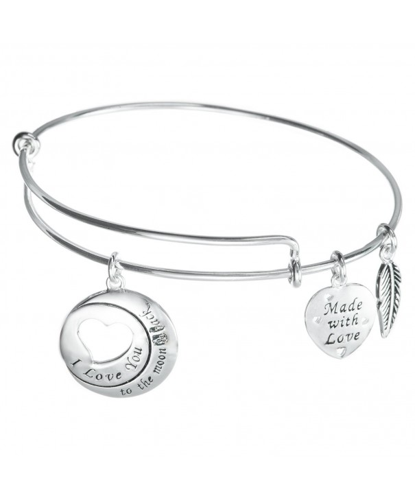 Sterling Silver ''I Love You To The Moon And Back'' Dangle Charm ...