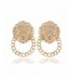 Alilang Golden Venetian Etched Earrings