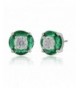 JanKuo Jewelry Rhodium Zirconia Earrings