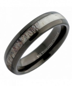 Antler Inlay Black Tungsten Carbide