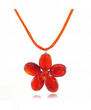 Carnelian Swarovski Elements Necklace JA 0133N