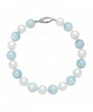 Sterling Cultured Freshwater Aquamarine Bracelet