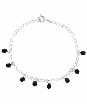 Silver Plated Simulated Azabache Bracelet