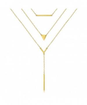 Sterling Silver Multilayer Pendant Necklace