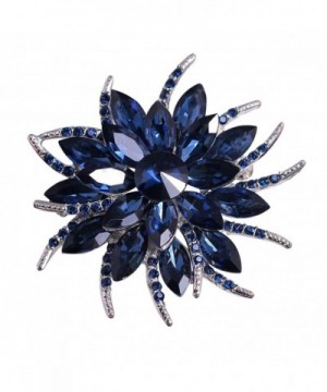 Merdia Flower Brooch Created Crystal