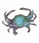 Verdigris Patina Solid Brass Crab