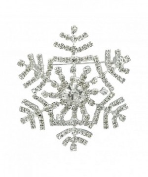 SELOVO Snowflake Brooch Crystal Accessory