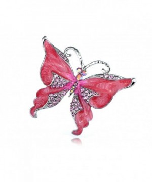 Alilang Silvery Rhinestones Glitter Butterfly