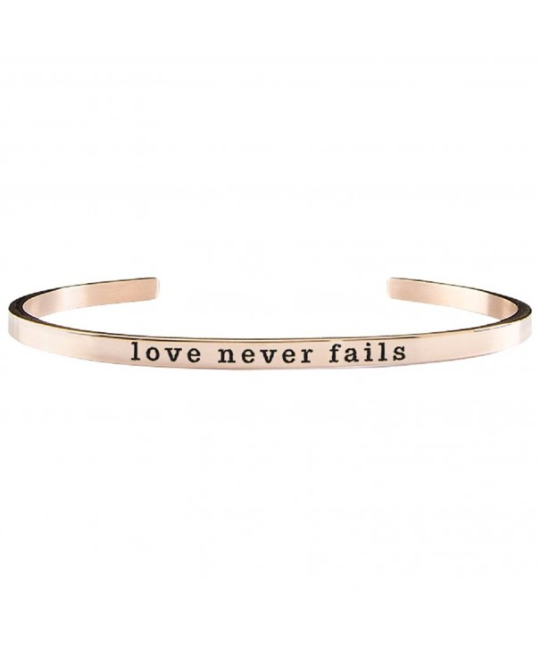 Never Fails Adjustable Inspirational Bracelet