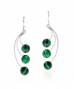 Dandelion Floating Malachite Sterling Earrings