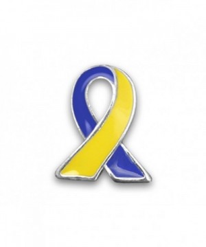 Syndrome Awareness Yellow Lapel Ribbon