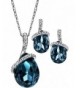 Neoglory Platinum Teardrop Swarovski Elements