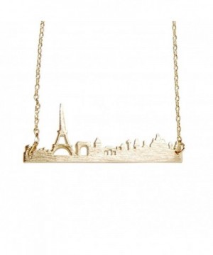 Art Attack Goldtone Cityscape Necklace