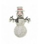 Faship Snowman Brooch Gorgeous Crystal