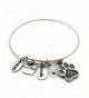 Symbology Dog Bangle Bracelet Silver