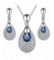 Leafael Silver tone Teardrop Swarovski Guarantee