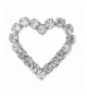 PinMarts Clear Rhinestone Valentines Brooch