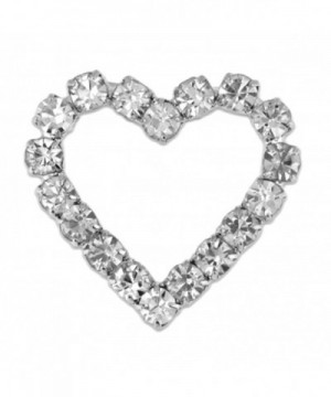 PinMarts Clear Rhinestone Valentines Brooch