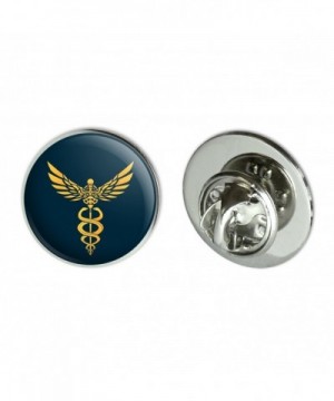 Caduceus Medical Symbol Doctor Pinback