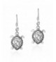 Detailed Pacific Turtle Sterling Earrings