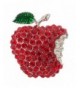 Apple Teacher Brooch Crystal Accents