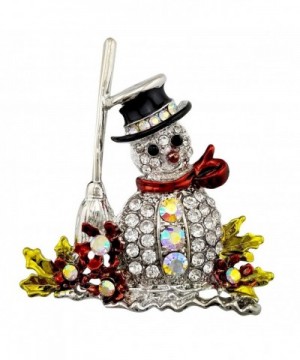 SELOVO Silver Snowman Austrian Crystal