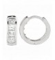 Sterling Princess cut Zirconia Huggies Earrings