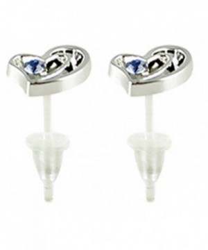 Hypoallergenic plastic post heart earrings