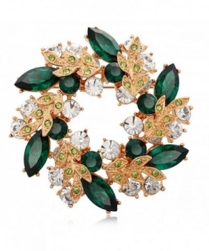 Kemstone Plated Emerald Crystal Flower