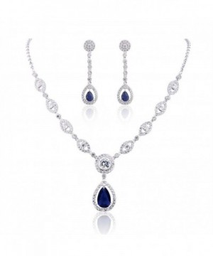 GULICX Zirconia Jewelry Earrings Necklace