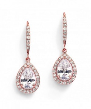 Mariell Pear Shaped Wedding Teardrop Earrings