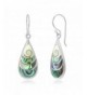 Sterling Silver Abalone Teardrop Earrings