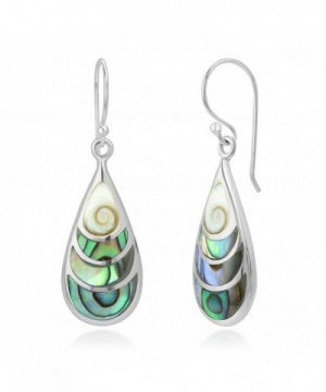 Sterling Silver Abalone Teardrop Earrings